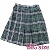 ステッチ入りチェック柄プリーツスカート　ＢＩＧ(コスチューム)